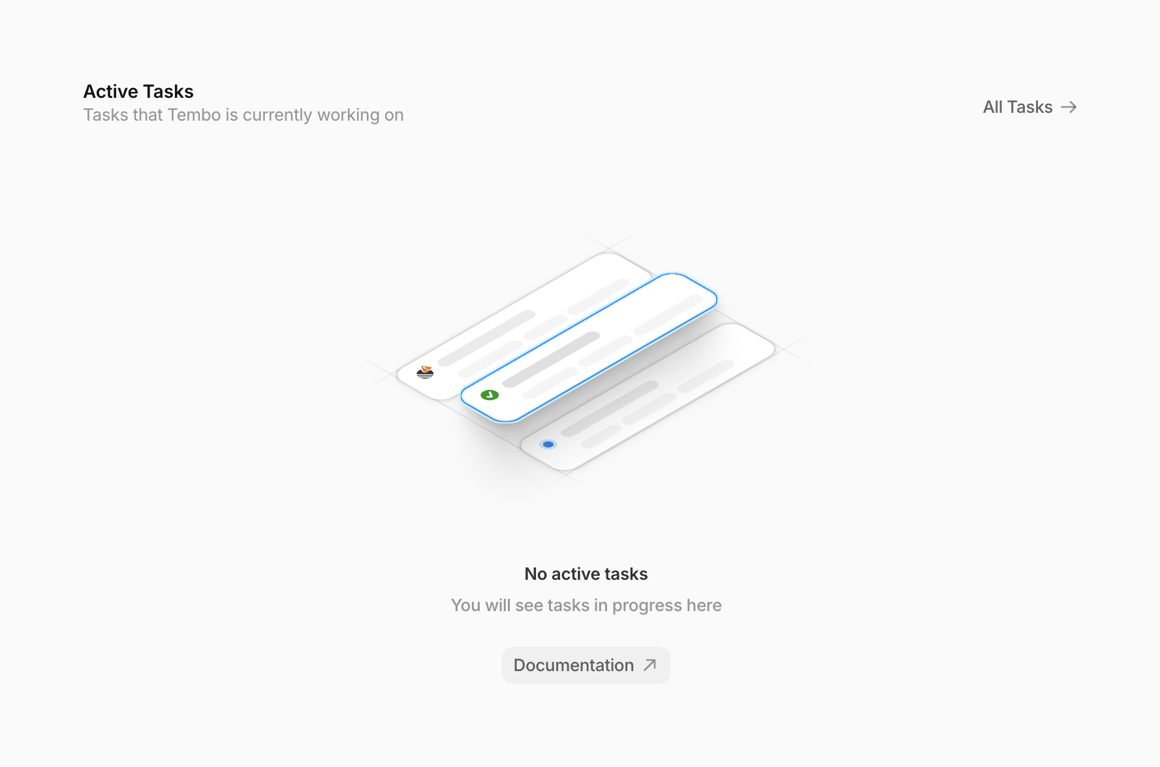 Tembo — Empty state component
