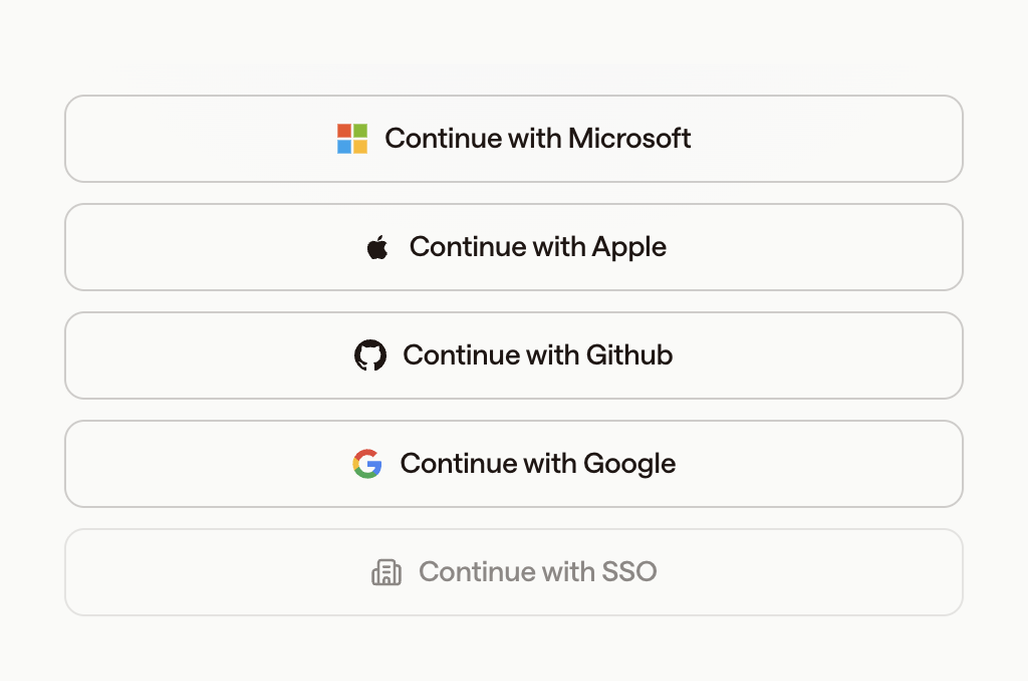 Zaro — Social login button component