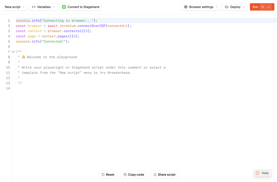 Browserbase — Rich text editor component