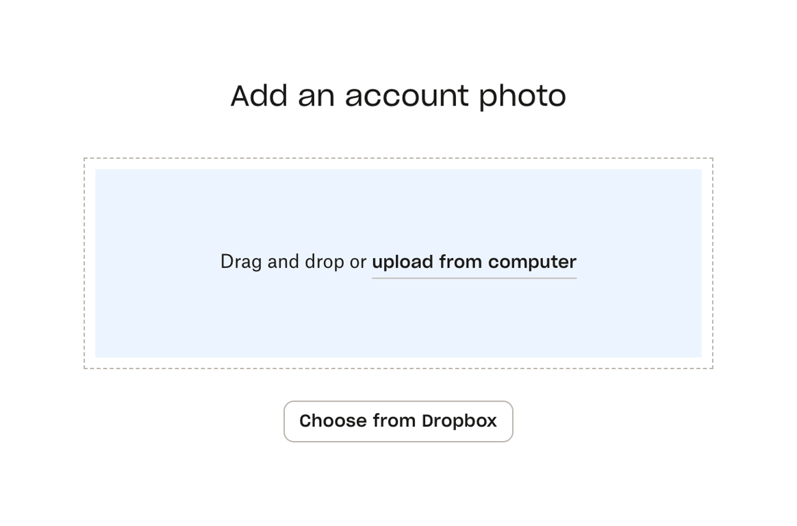 Dropbox — File upload input component