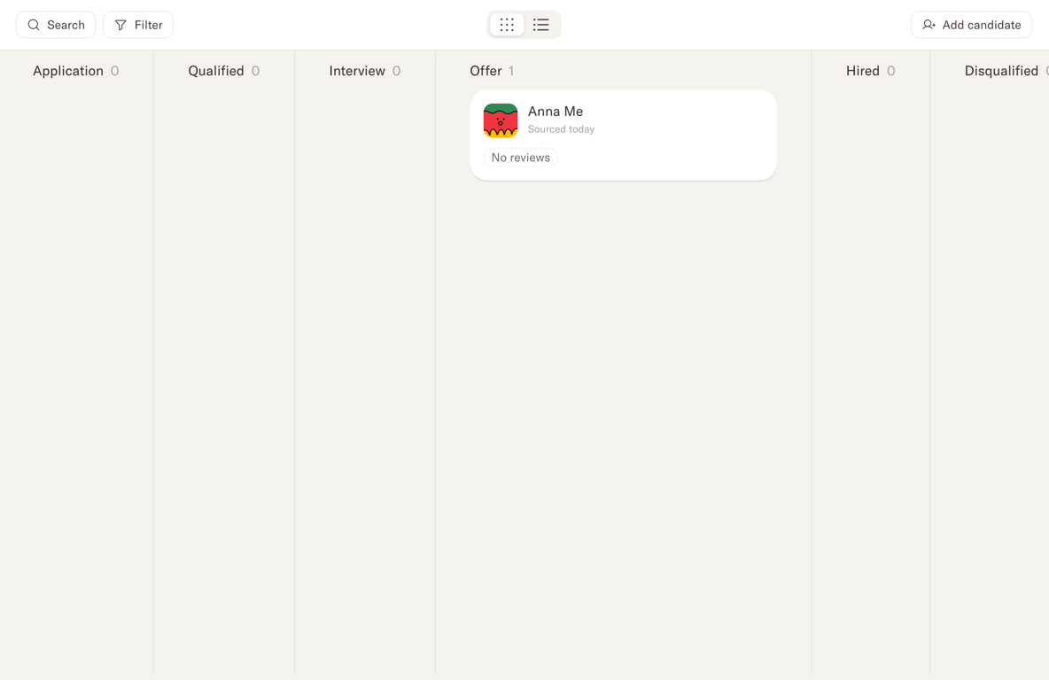 Homerun — Table component