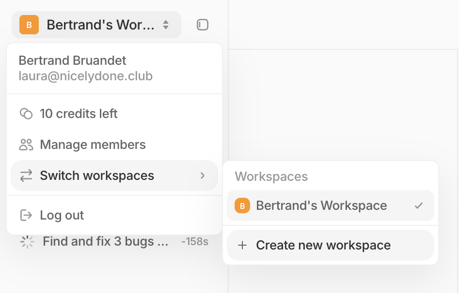 Tembo — Dropdown menu component