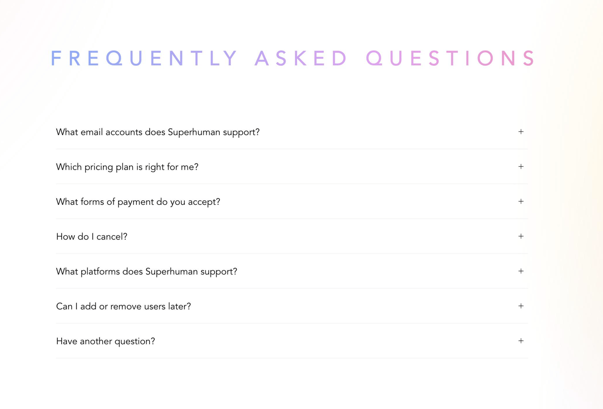 Superhuman
				faq ui component