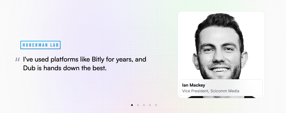 Dub
				testimonial ui component
