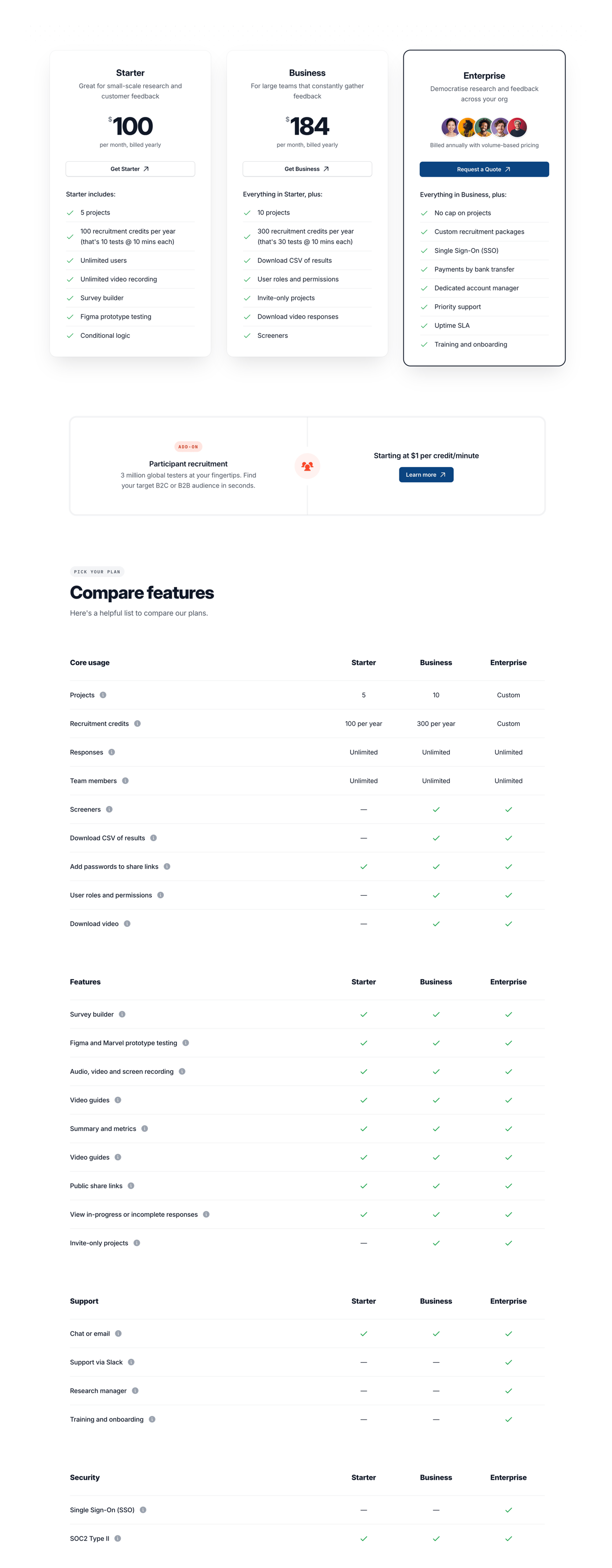 Ballpark
				pricing section ui component