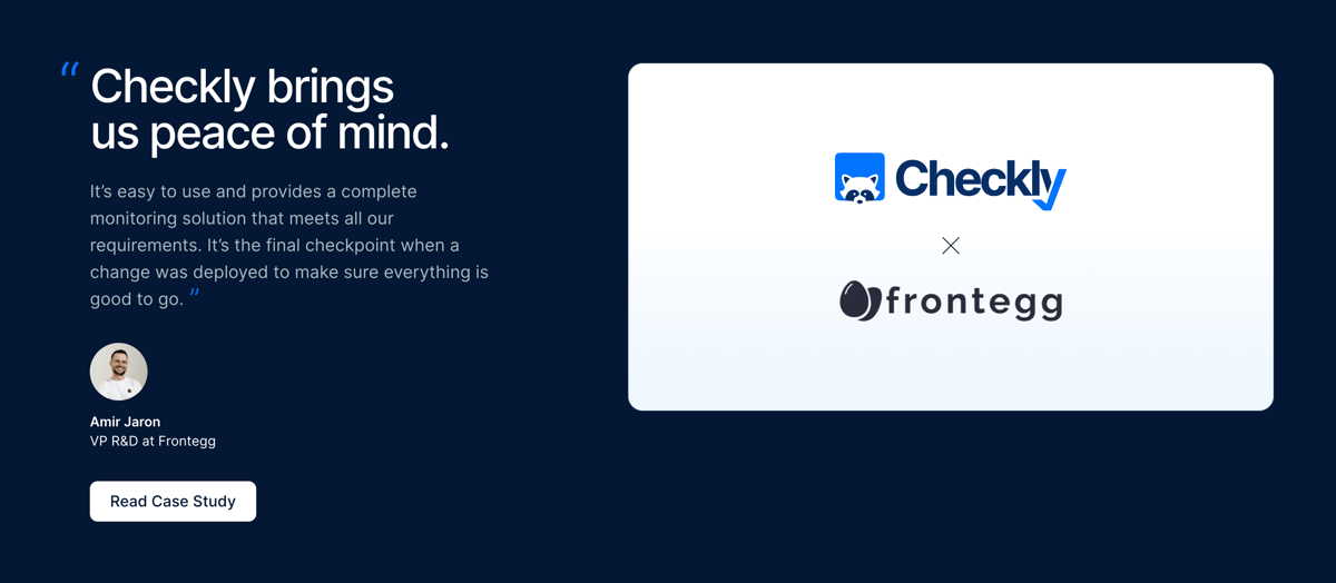 Checkly
				testimonial ui component