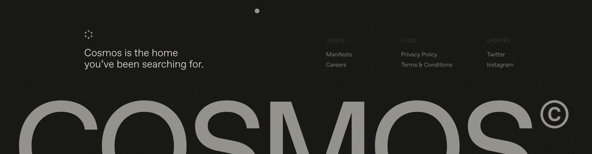 Cosmos
				footer ui component
