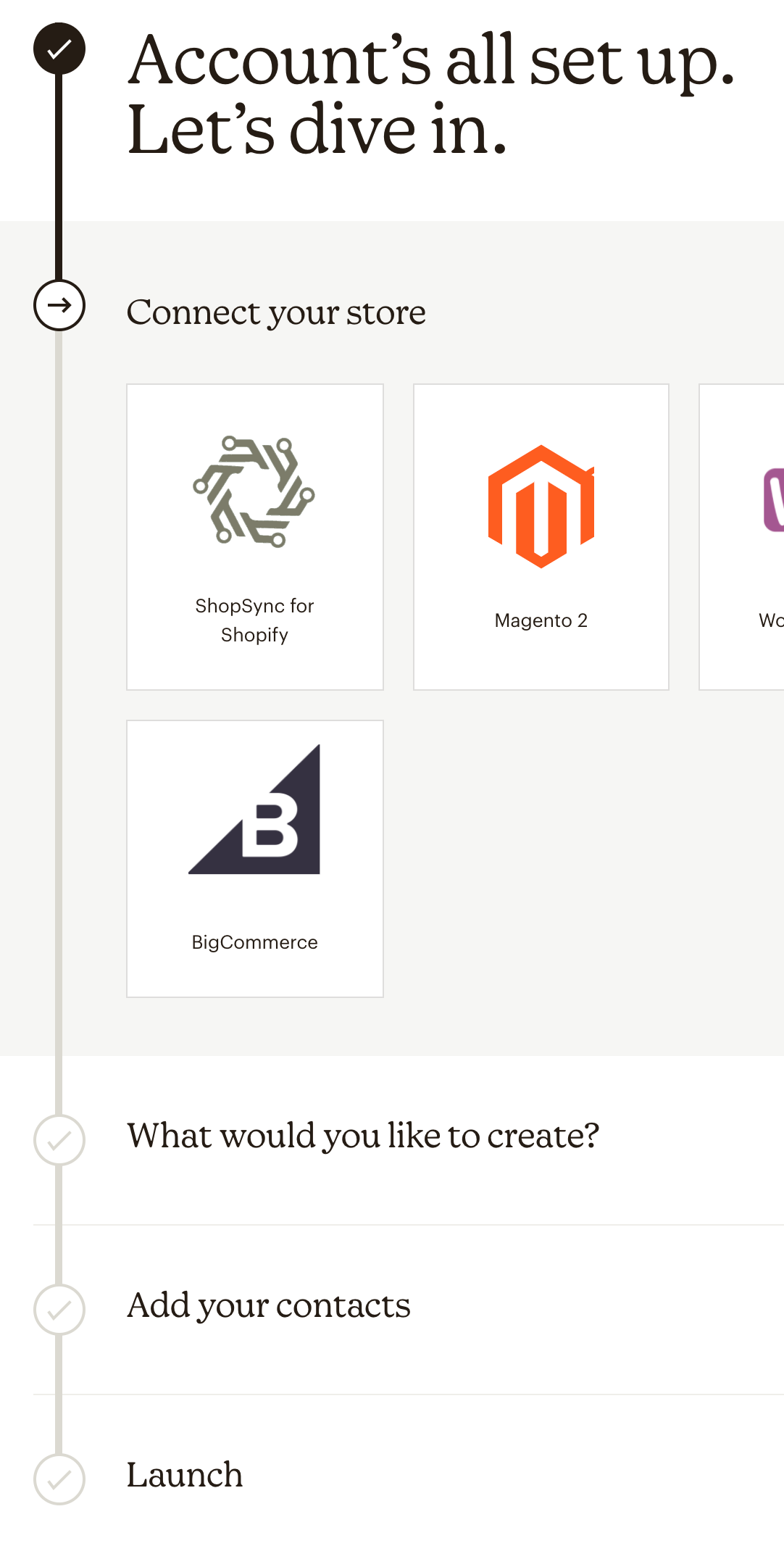 Mailchimp
				stepper ui component