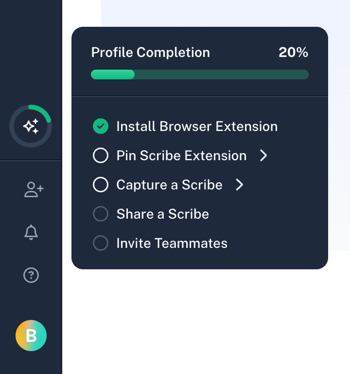 Scribe
				progress indicator ui component