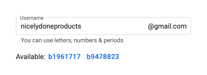 Google Mail
				input text ui component