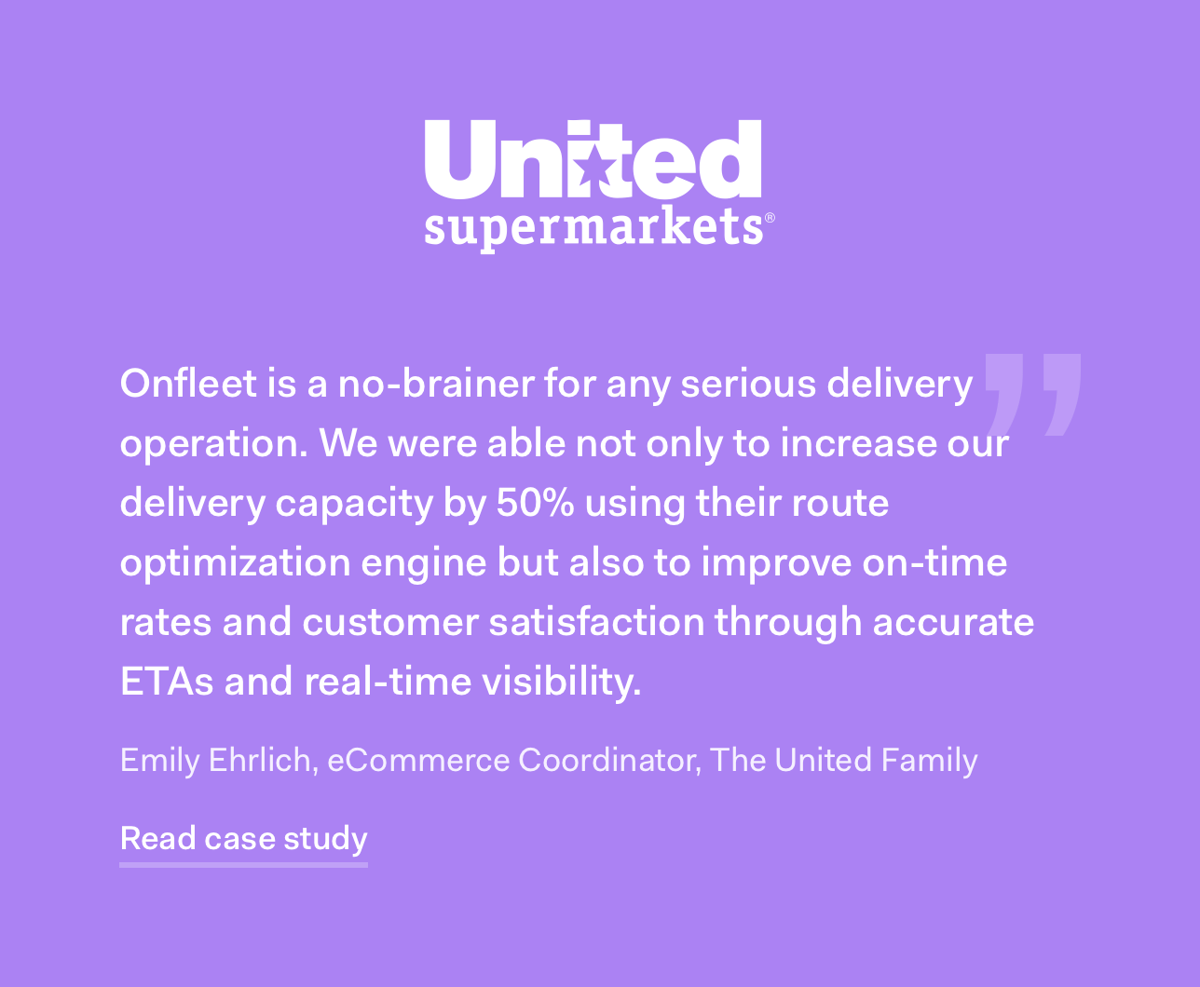 Onfleet
				testimonial ui component