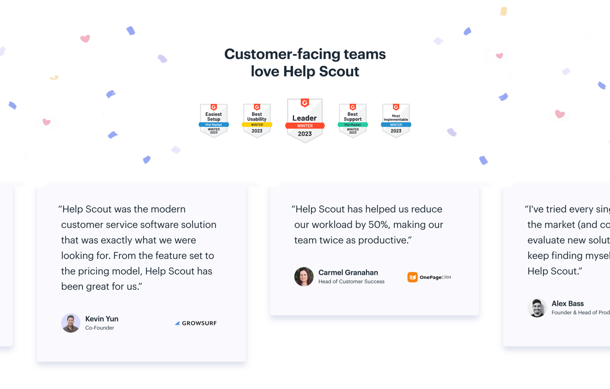 Help Scout
				testimonial ui component