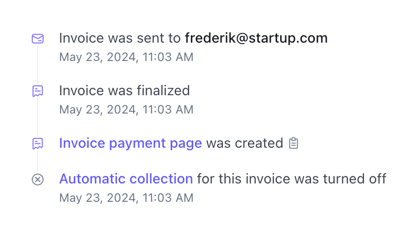 Stripe
				timeline & history ui component