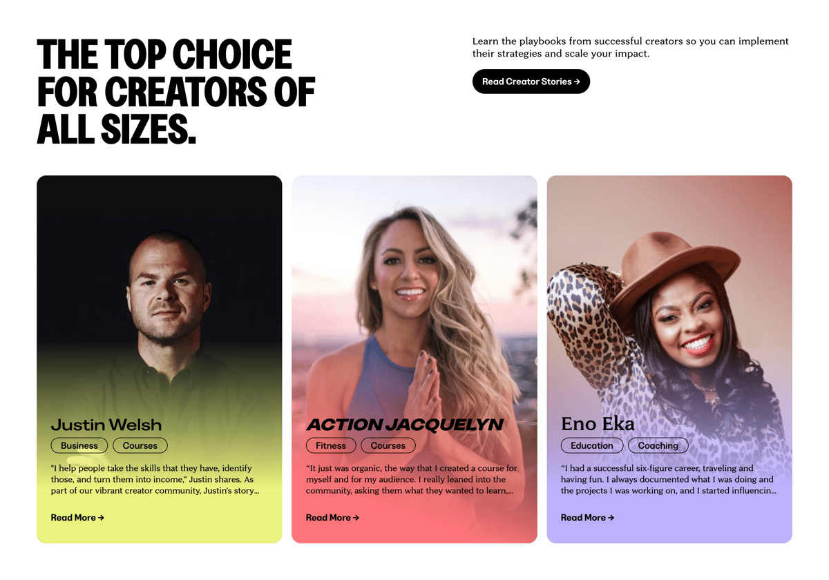 Kajabi
				testimonial ui component