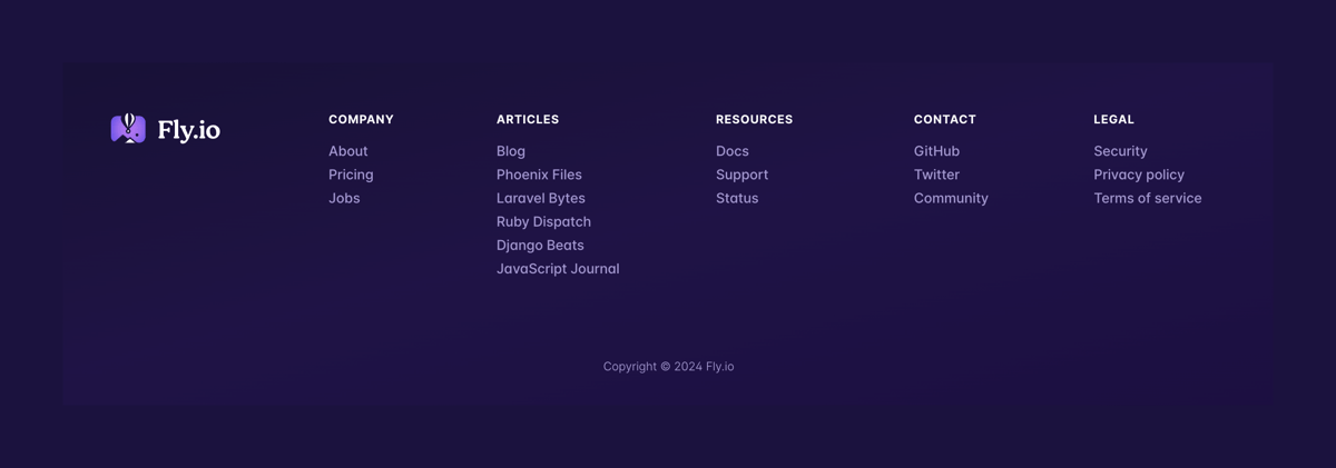 Fly
				footer ui component