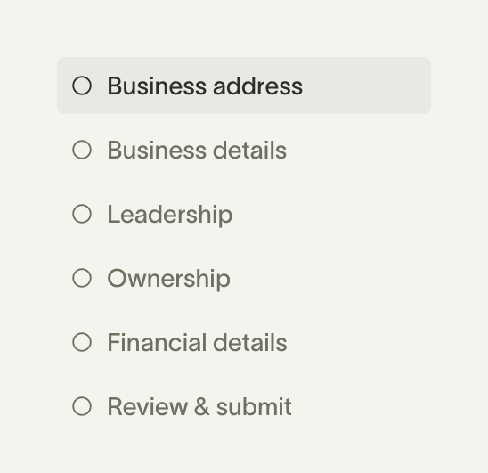 Ramp
				stepper ui component