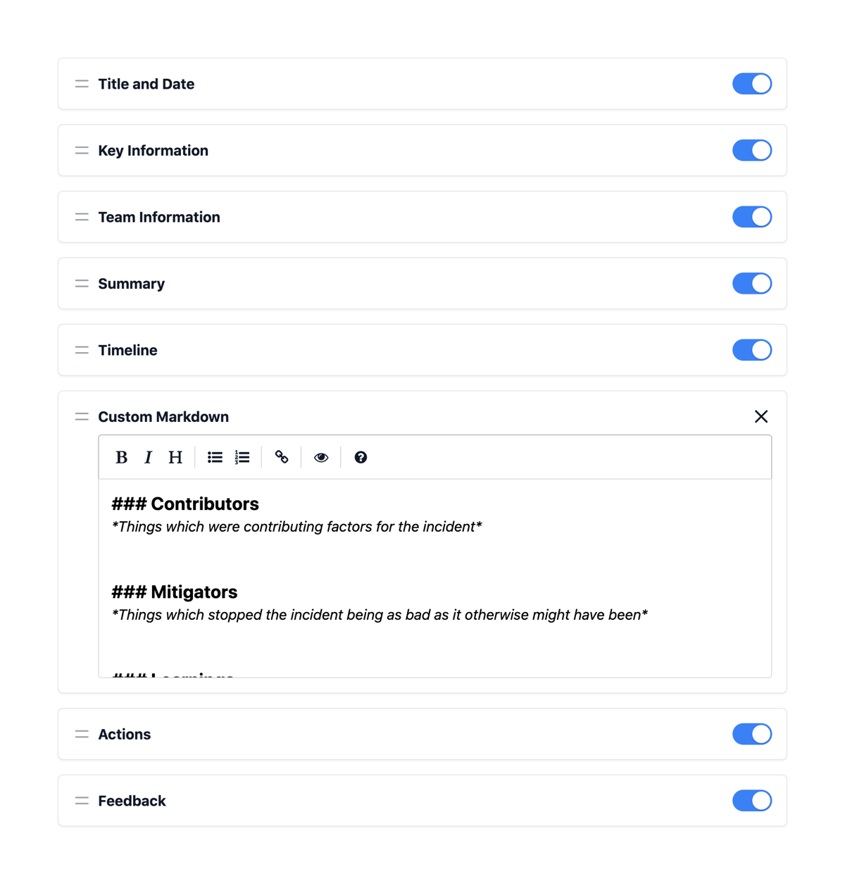 Incident
			desktop markdown editor ui component