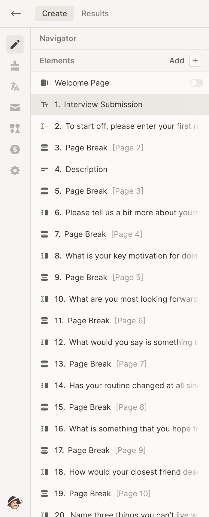 QuestionScout
				vertical navigation ui component