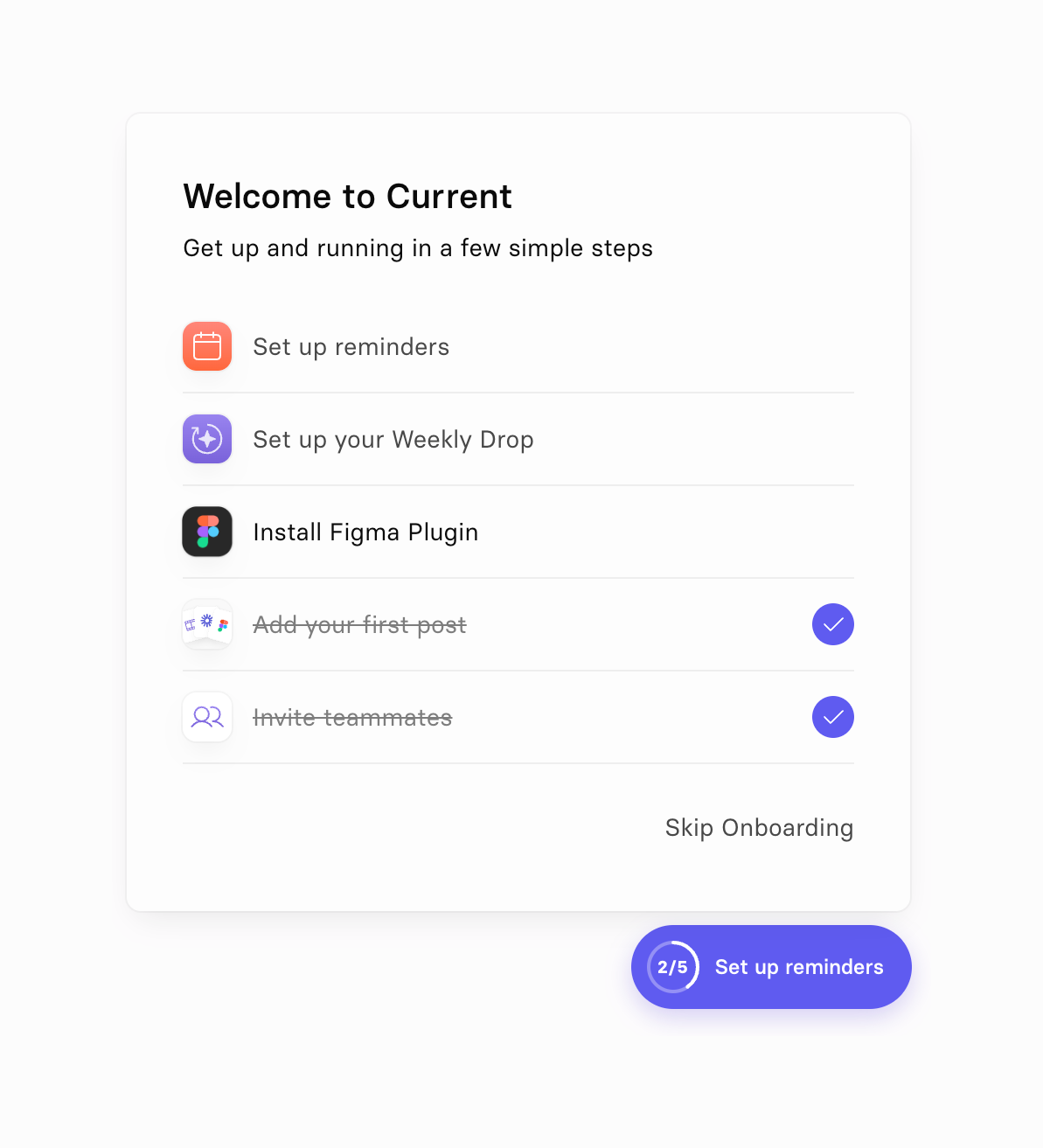 Current
				stepper ui component