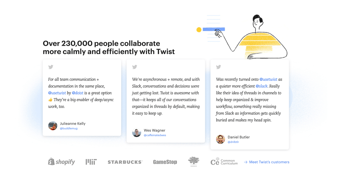 Twist
				testimonial ui component