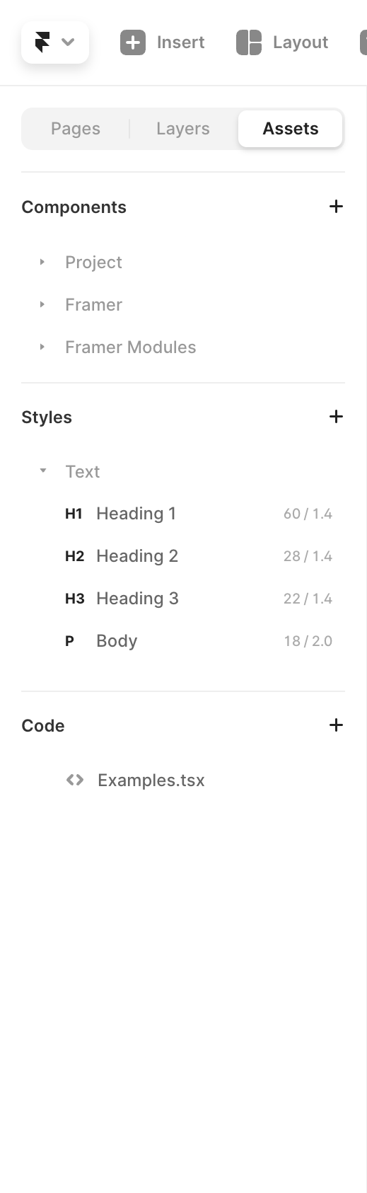 Framer
				vertical navigation ui component