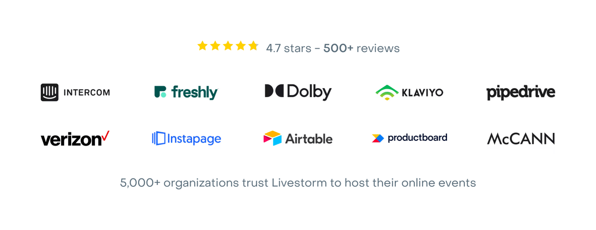 Livestorm
				social proof ui component