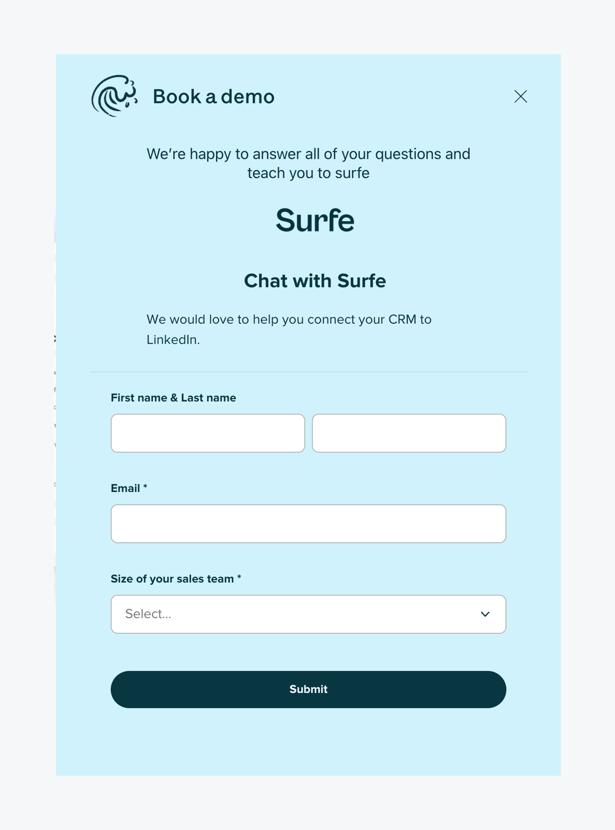 Surfe
				form element ui component