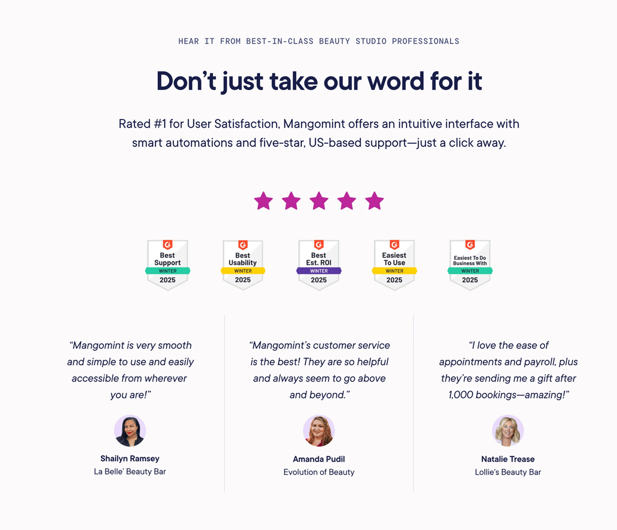 Mangomint
				testimonial ui component