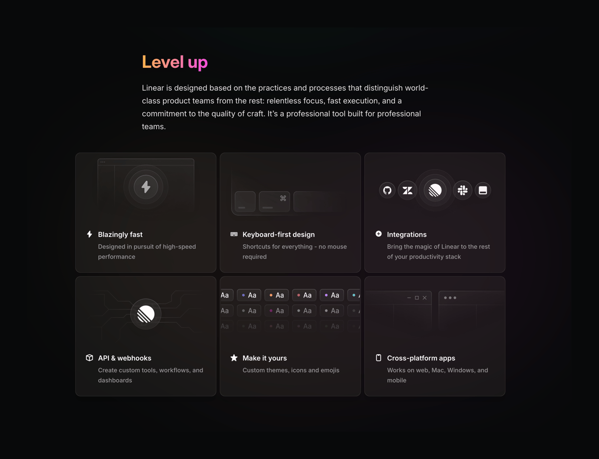 Linear
				bento box ui component