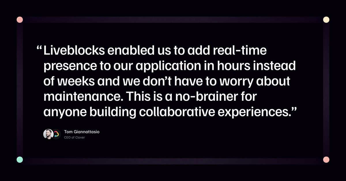 Liveblocks
				testimonial ui component