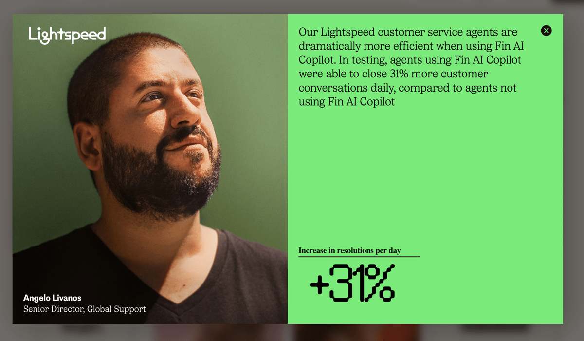 Intercom
				testimonial ui component