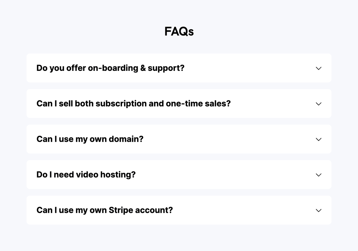 Uscreen
				faq ui component