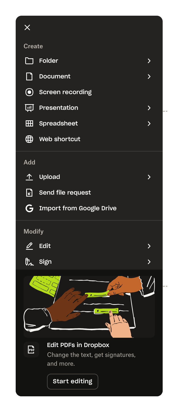 Dropbox
				toolbox ui component