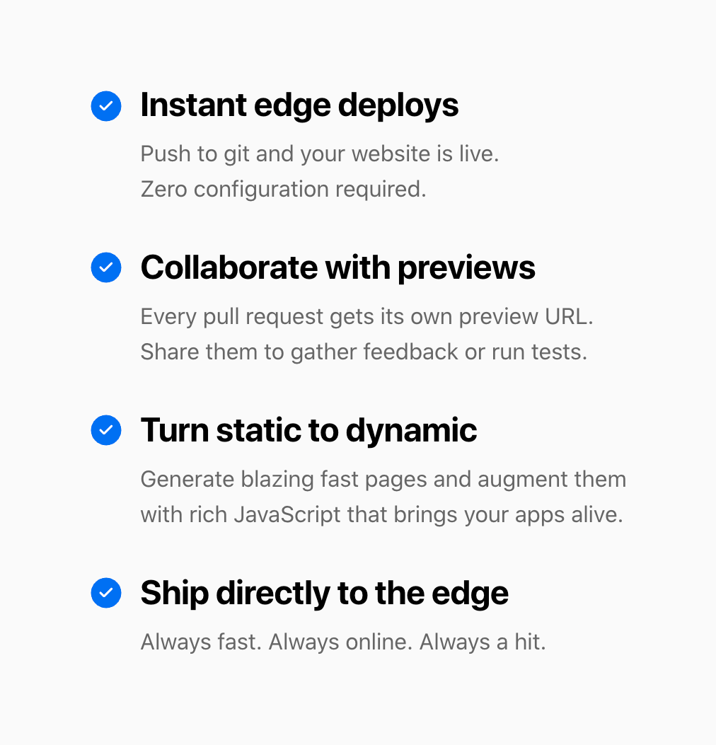Vercel
				benefit list ui component