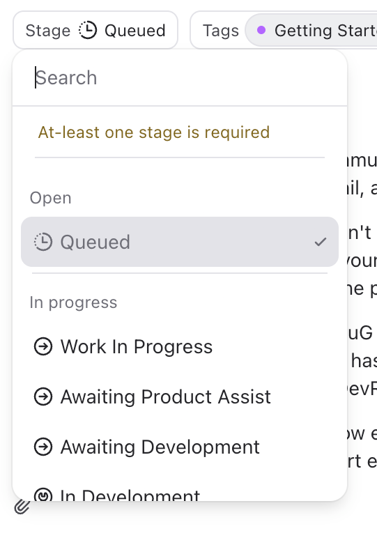 DevRev
				input select ui component