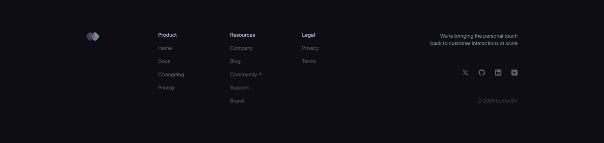 Lemni
				footer ui component