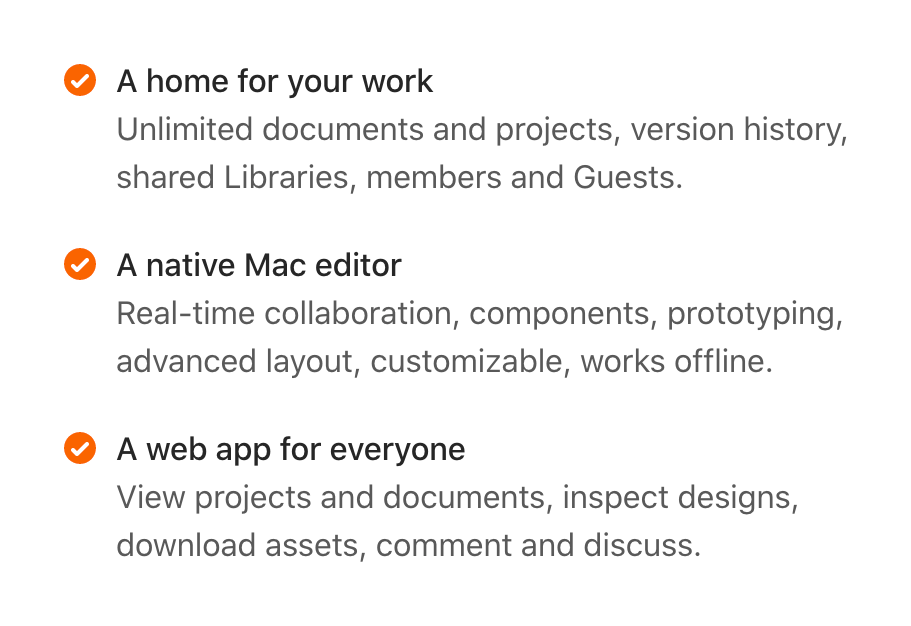 Sketch
				benefit list ui component