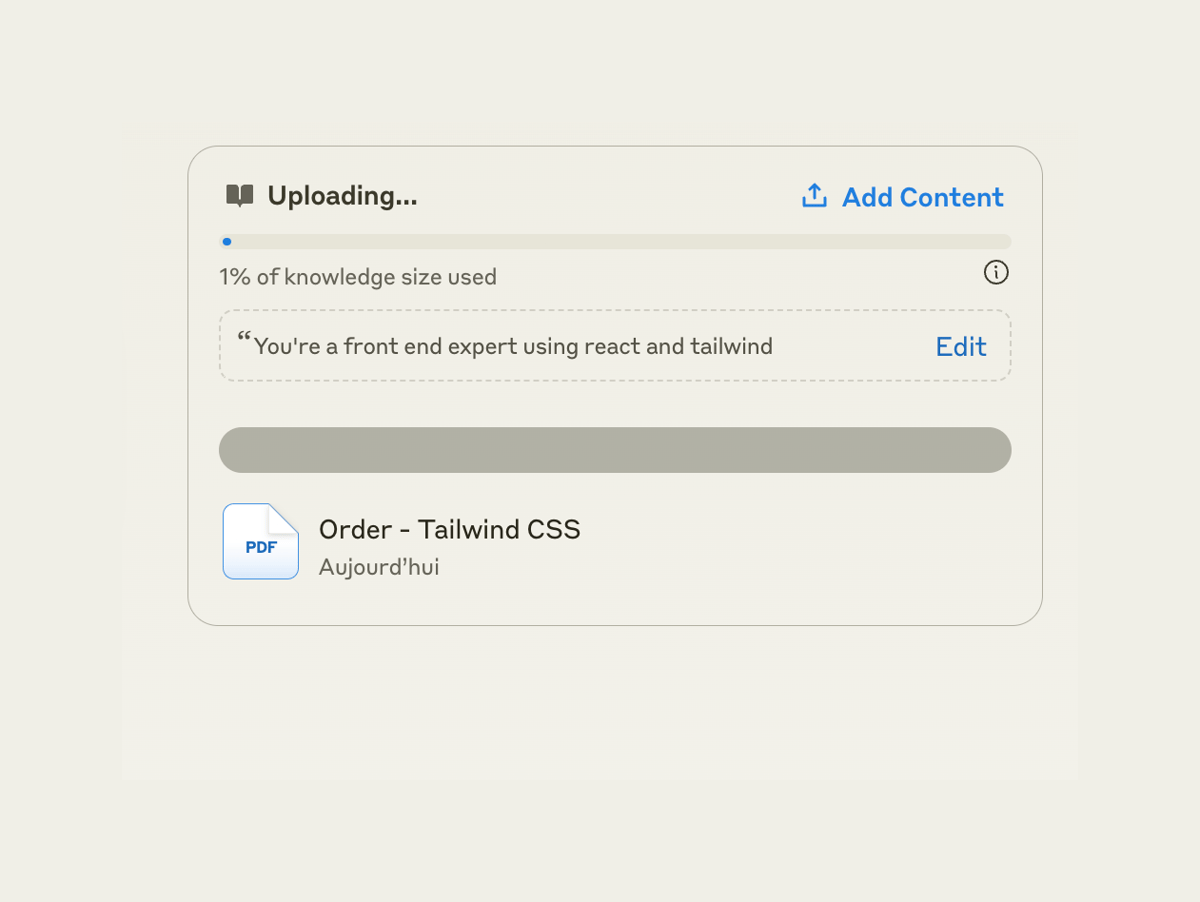 Claude
				progress indicator ui component