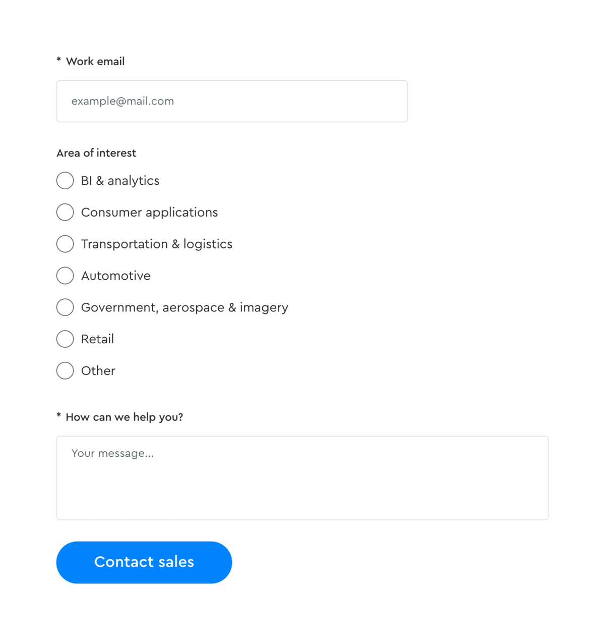 Mapbox
				form element ui component