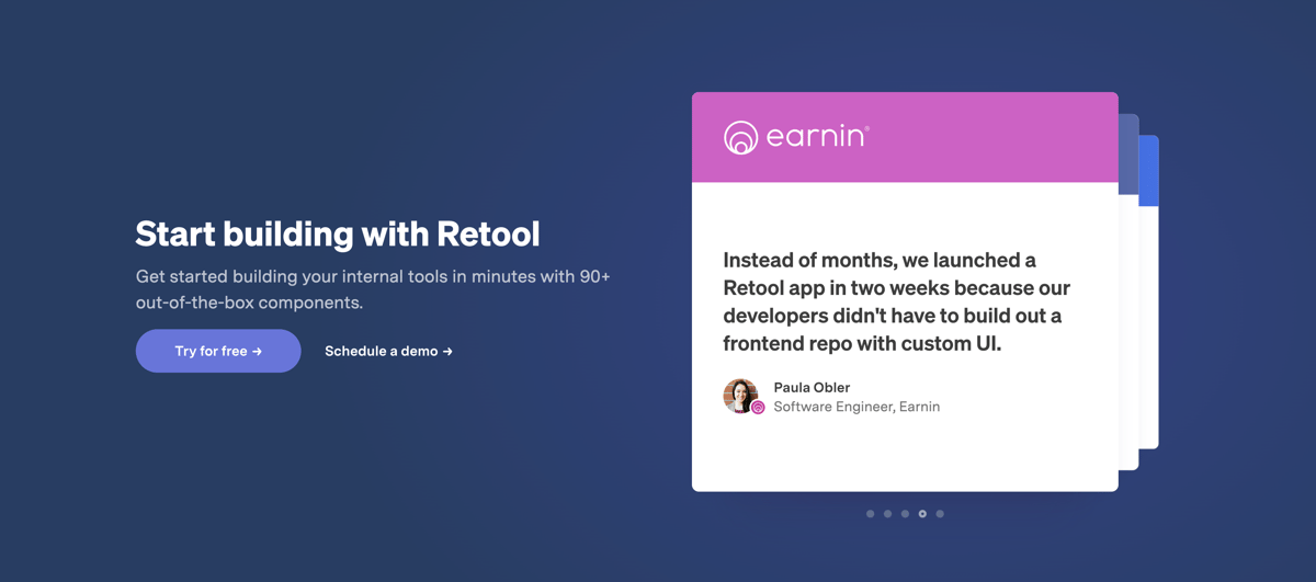 Retool
				testimonial ui component