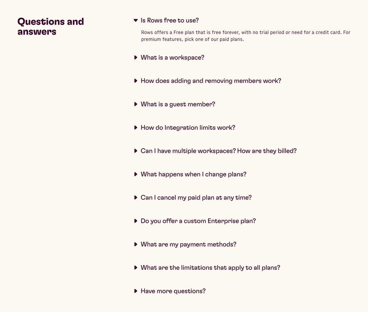 Rows
				faq ui component
