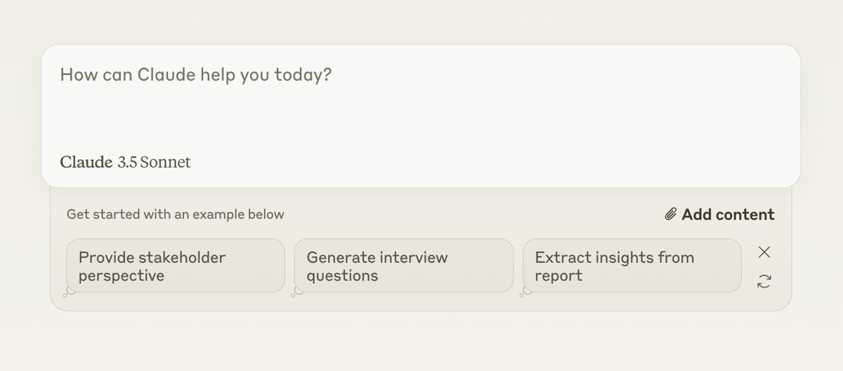 Claude
				artificial intelligence ui component