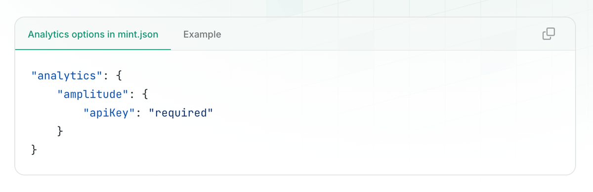 Mintlify
				code block ui component