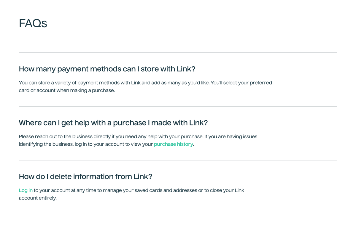 Link
				faq ui component