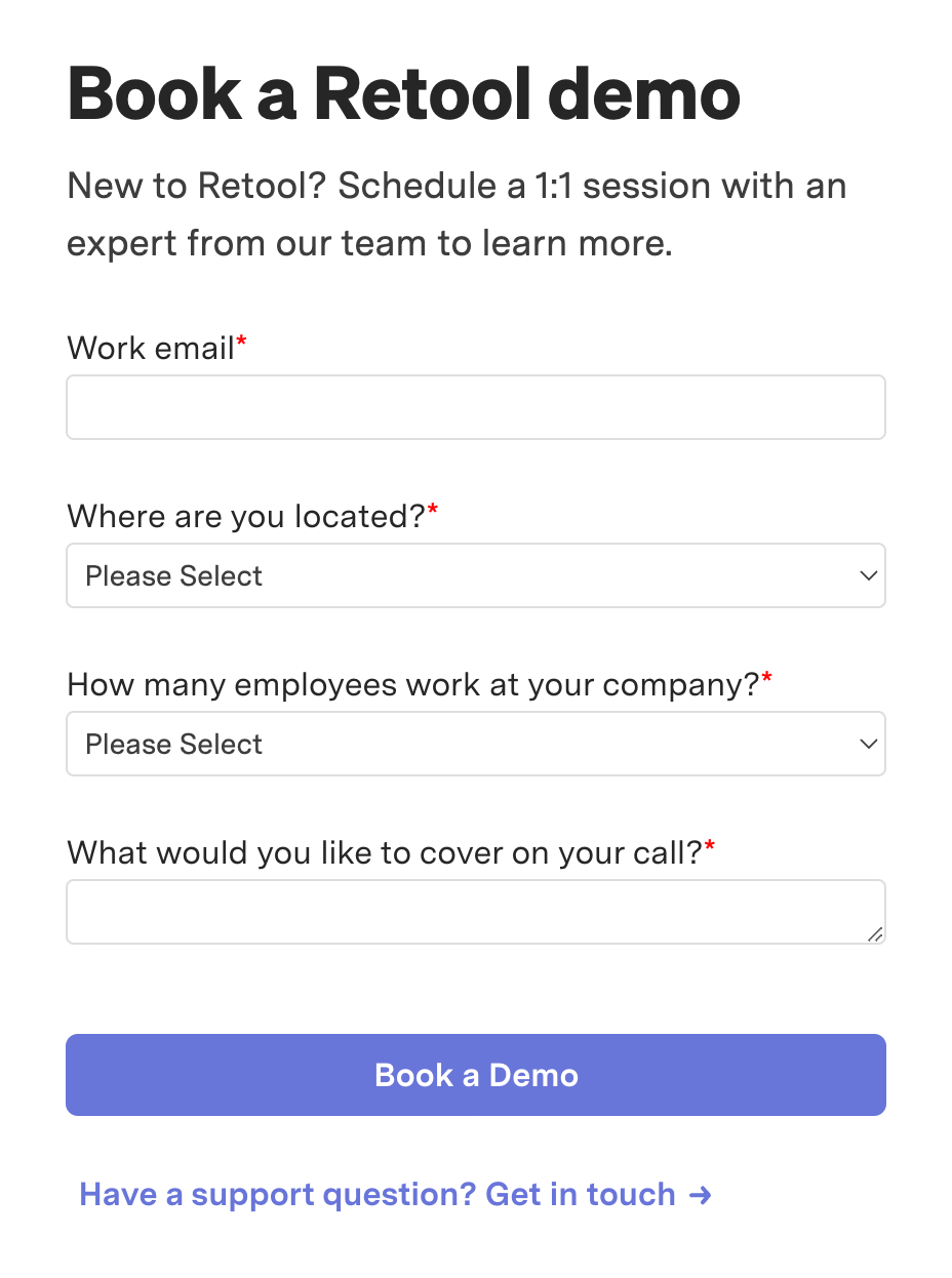 Retool
				form element ui component
