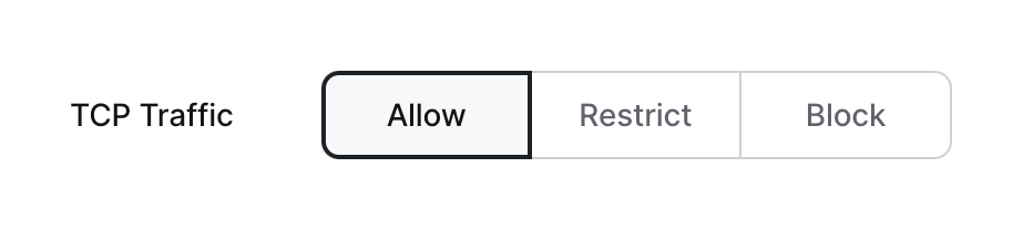 Twingate
				segmented control ui component