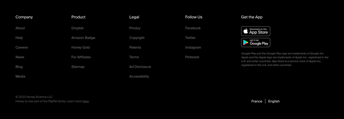 Honey
				footer ui component