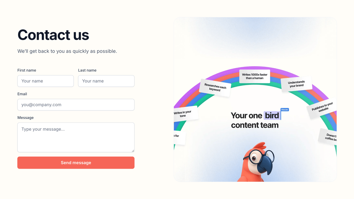 Macaw
				form element ui component
