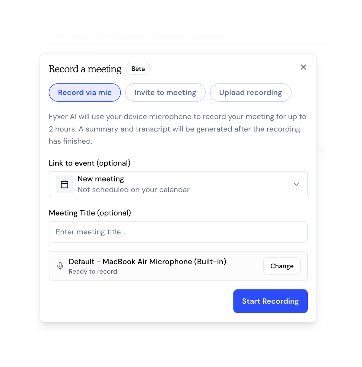 Fyxer
				modal ui component
