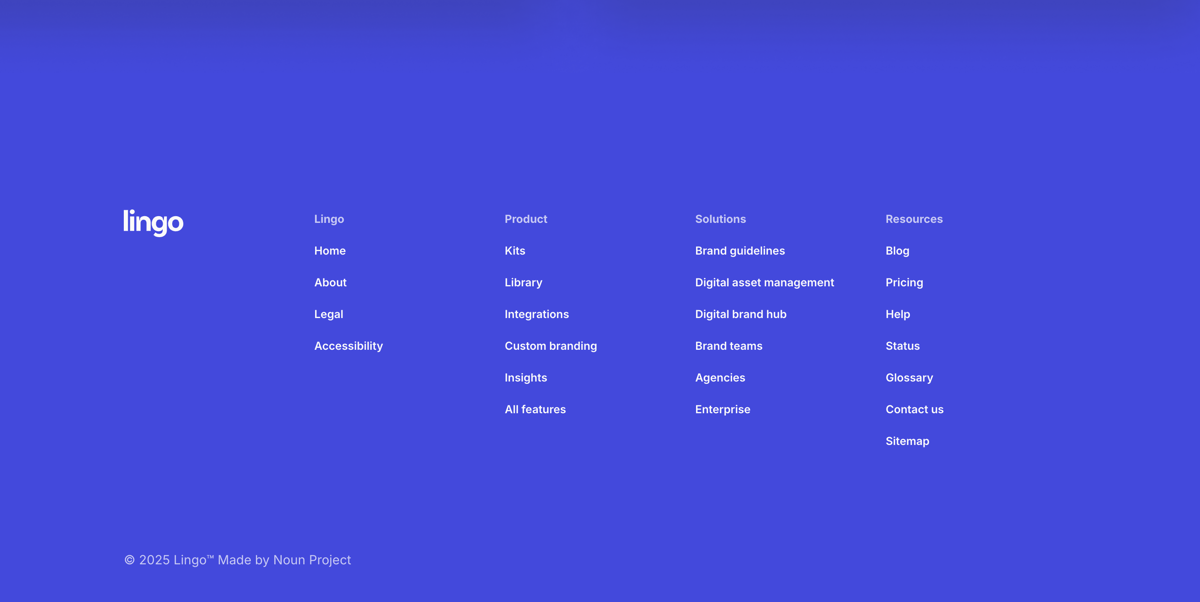 Lingo
				footer ui component